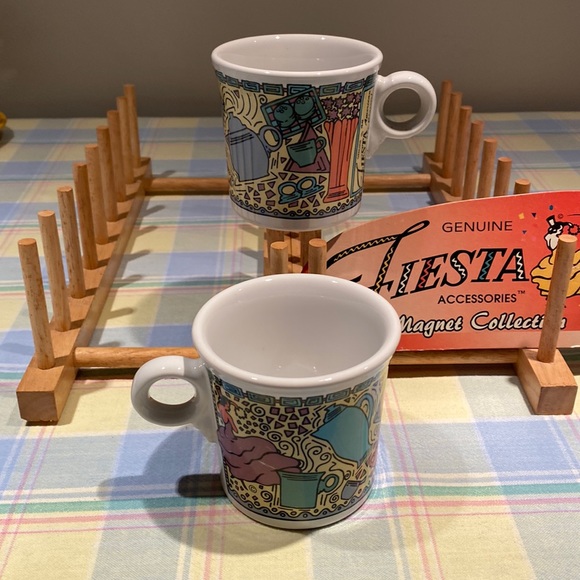 Pair of Betty Crocker Fiestaware Dancing lady mugs - Picture 2 of 7